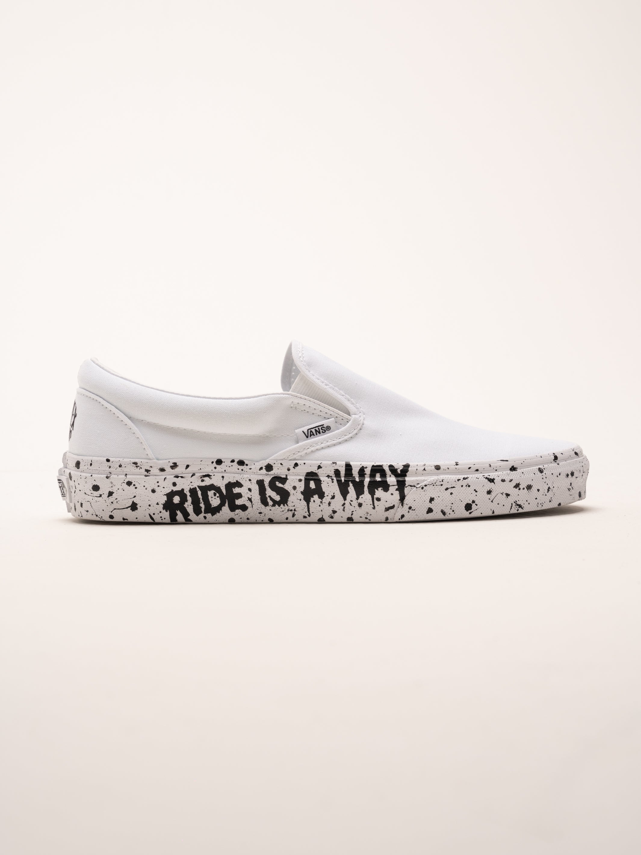 Chaussure Vans Blanche Slip on Custom