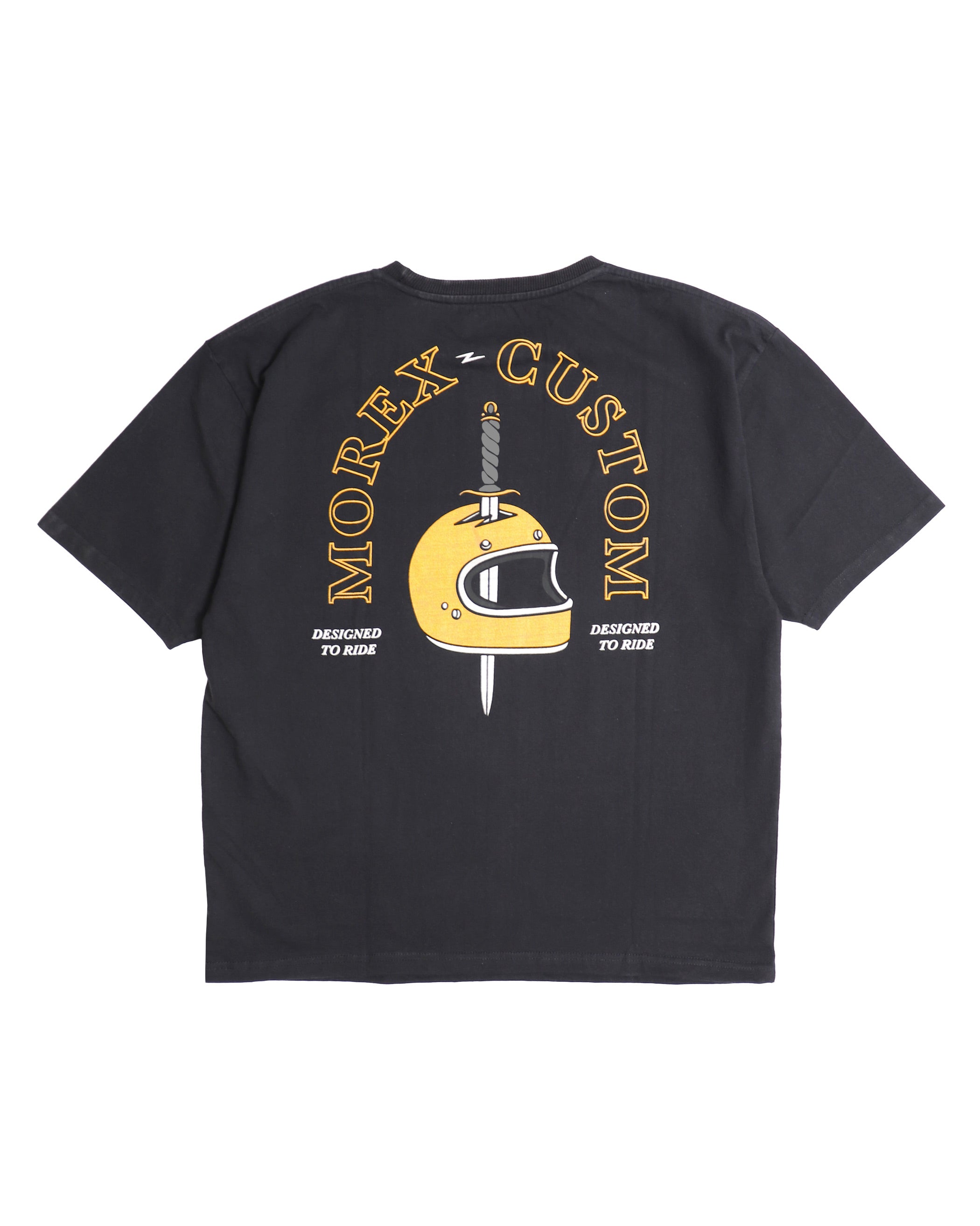 T-shirt oversize noir vintage Morex Custom – Excalibur – imprimé dos