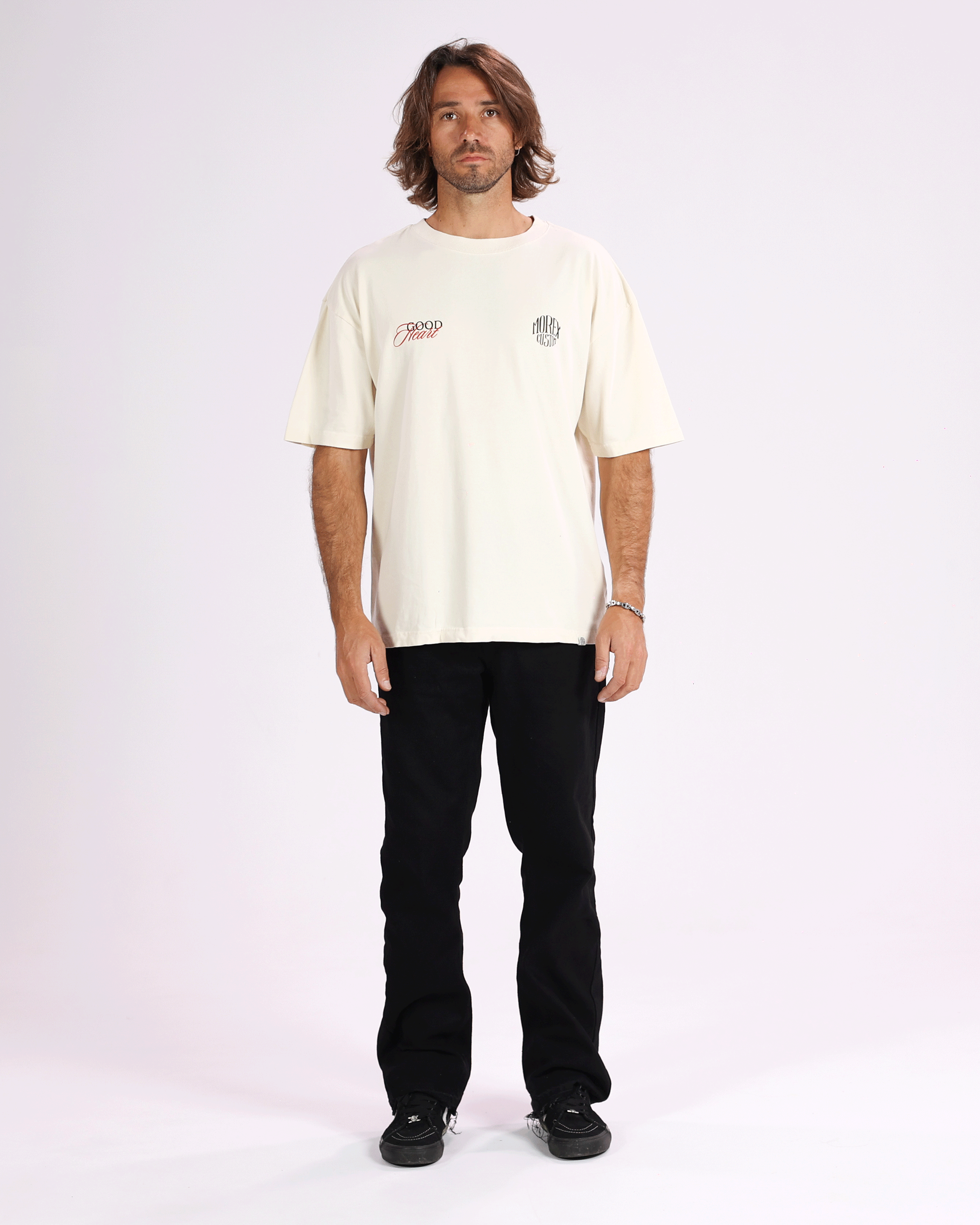 T-shirt oversize Morex Custom – Heart – détail visuel artistique