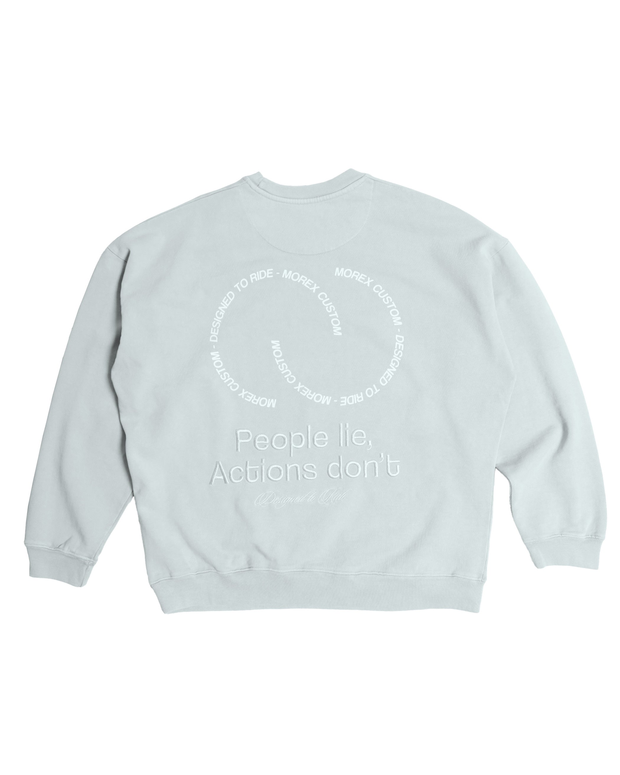 Sweat oversize Morex Custom – Liar – coloris bleu-gris clair coton premium