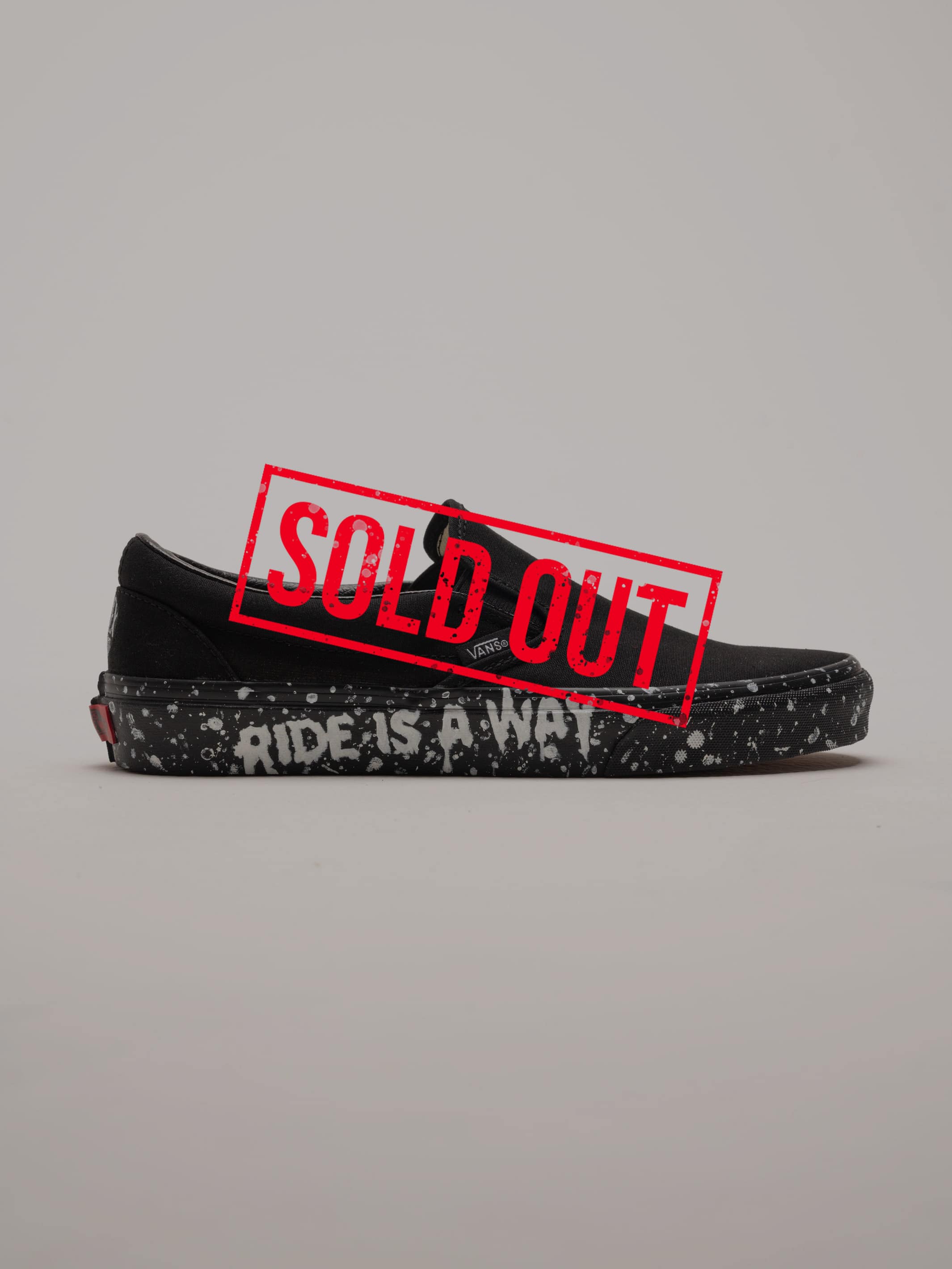 Vans Classic Slip-On "TRASH RIDE" - Black
