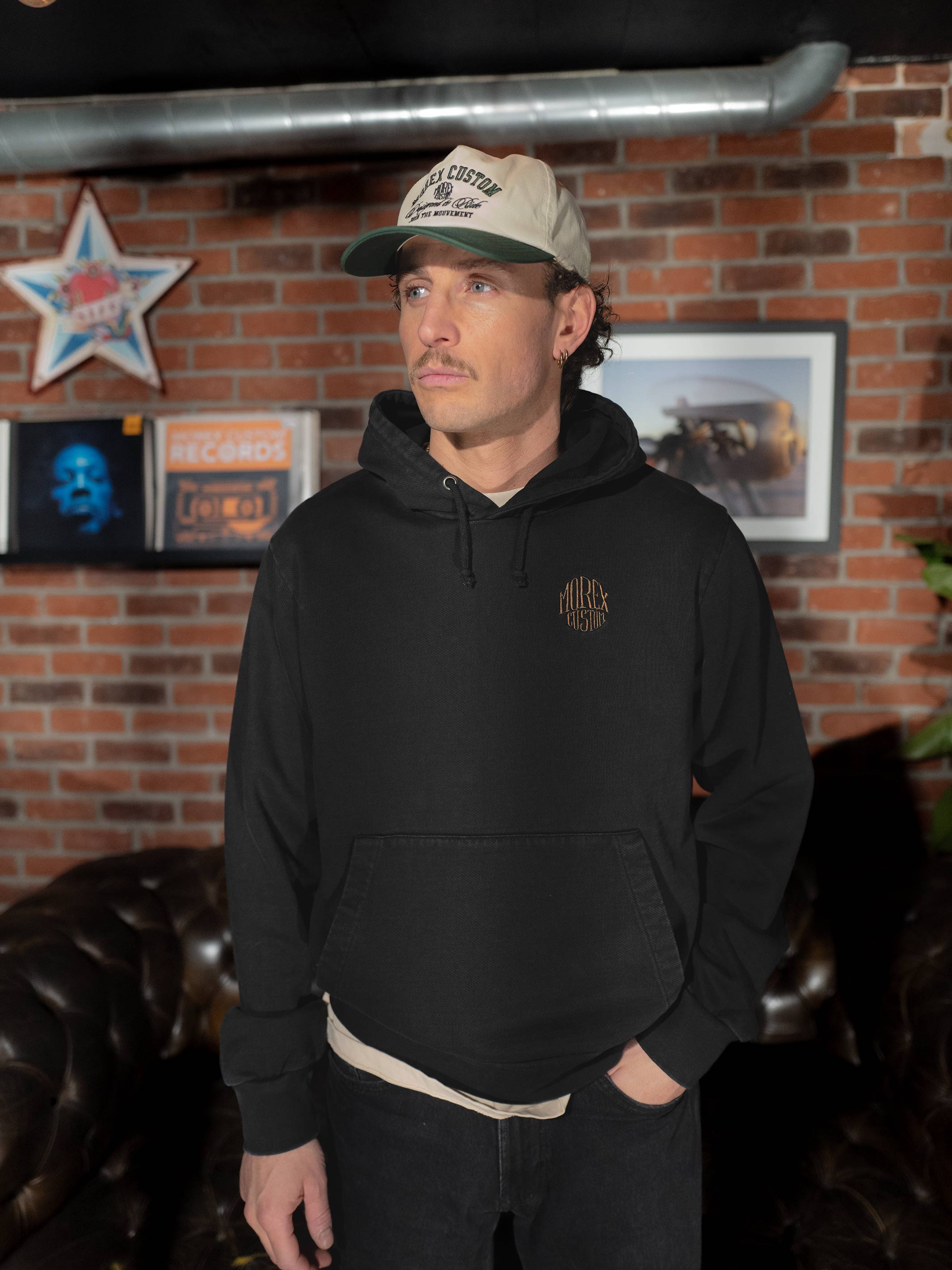 sweat a capuche noir Morex custom