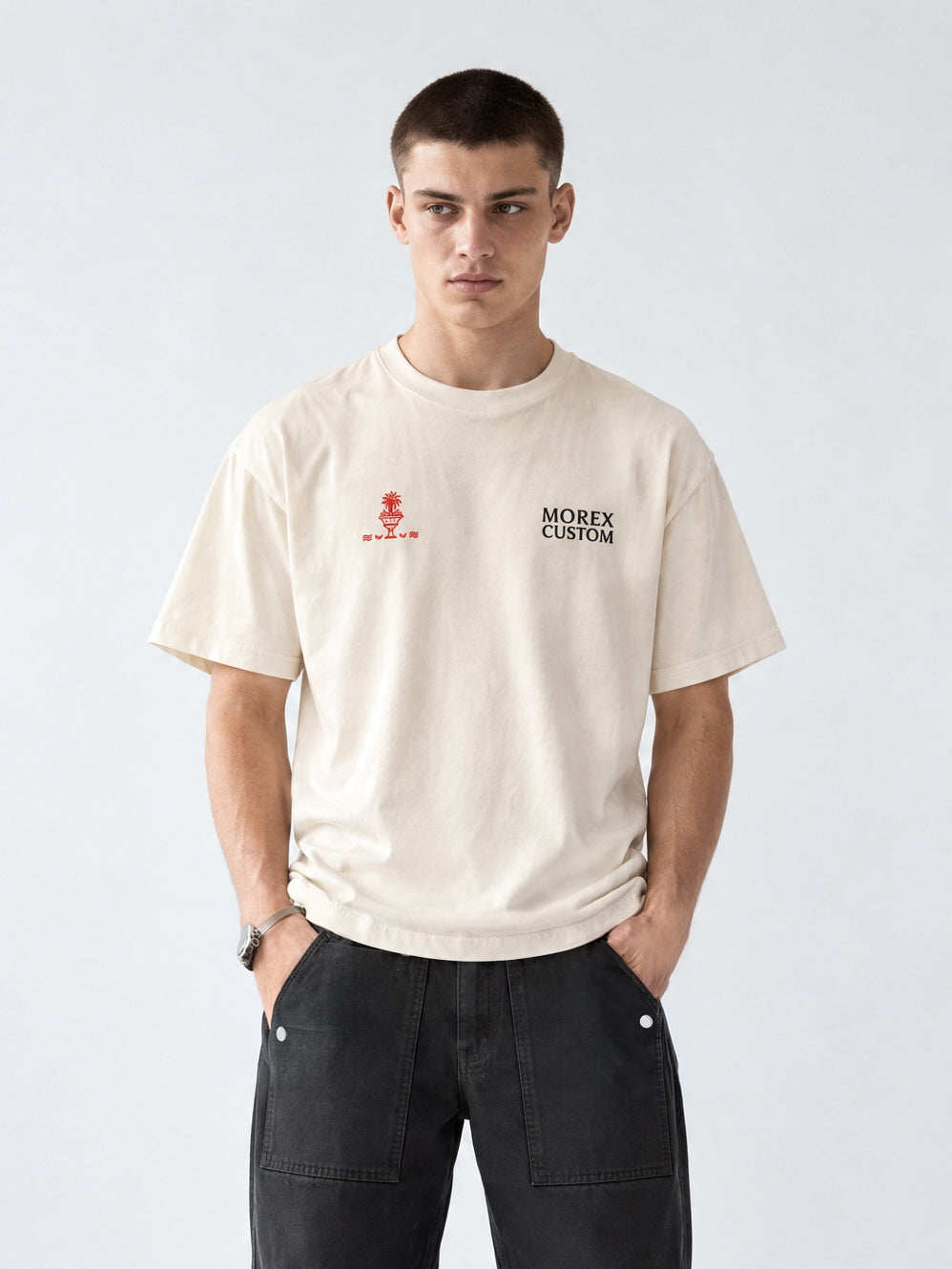 t-shirt Greece beige, oversize