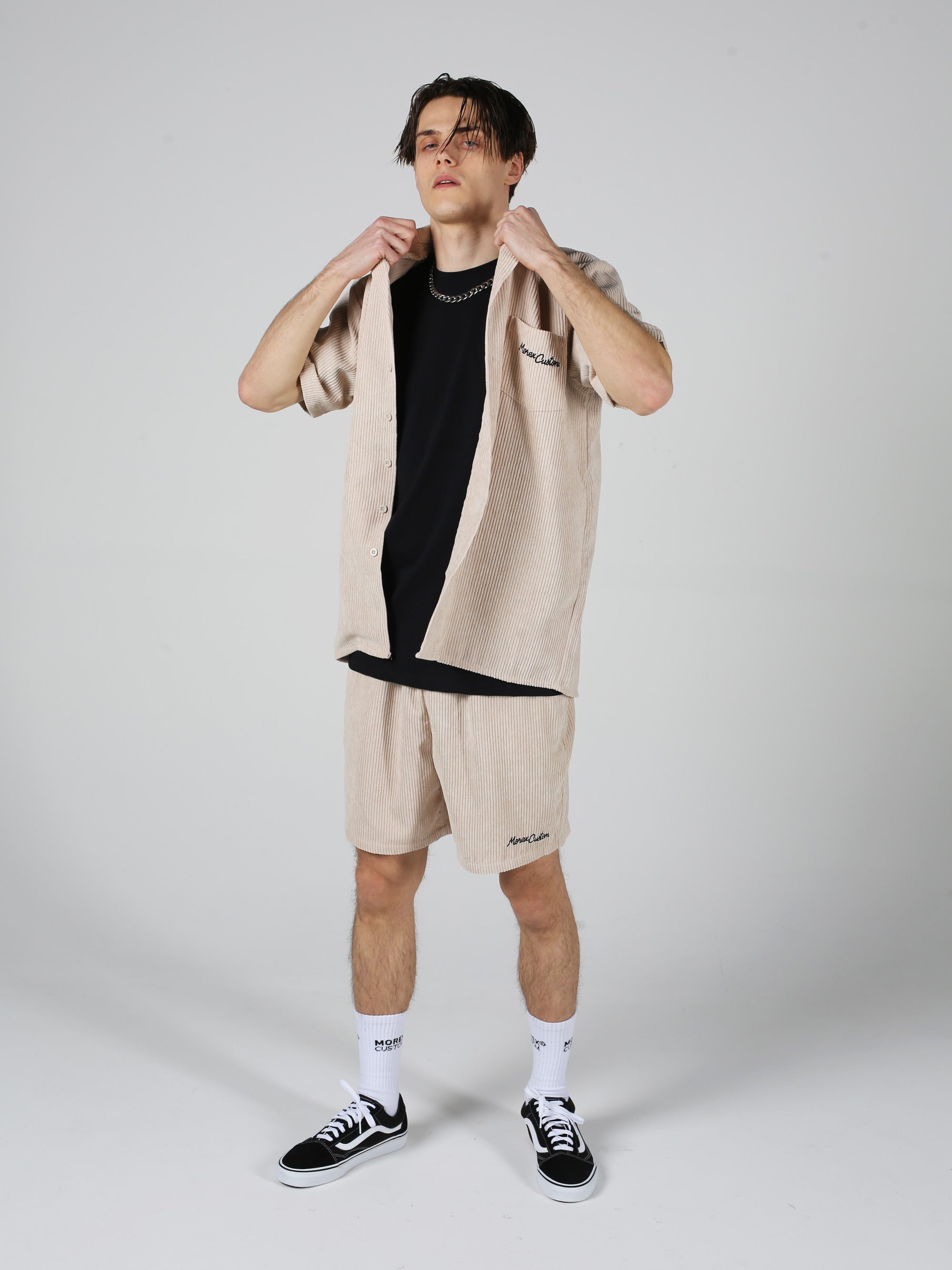 Short velours Bowling - Beige