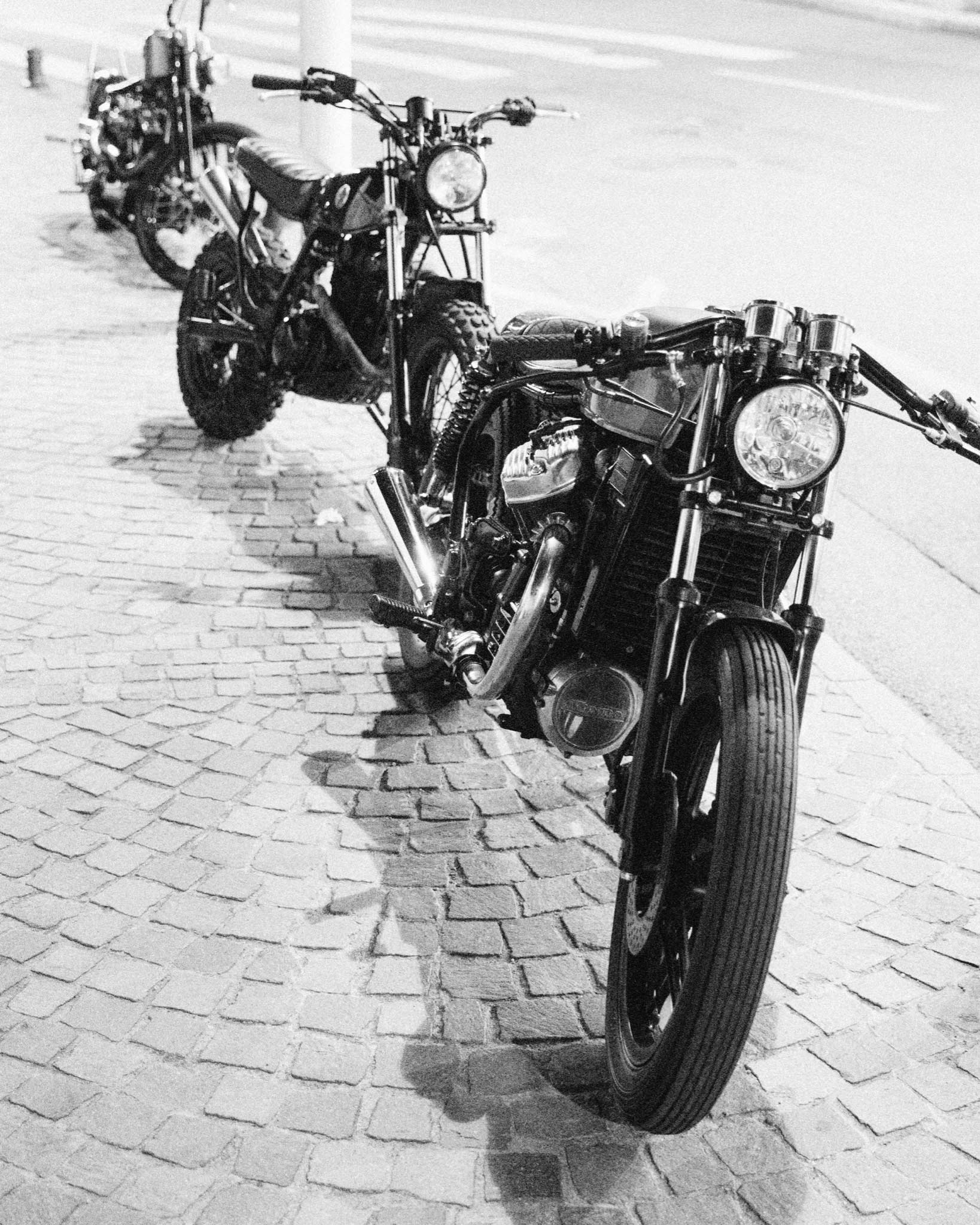 Honda CX 500 black and white