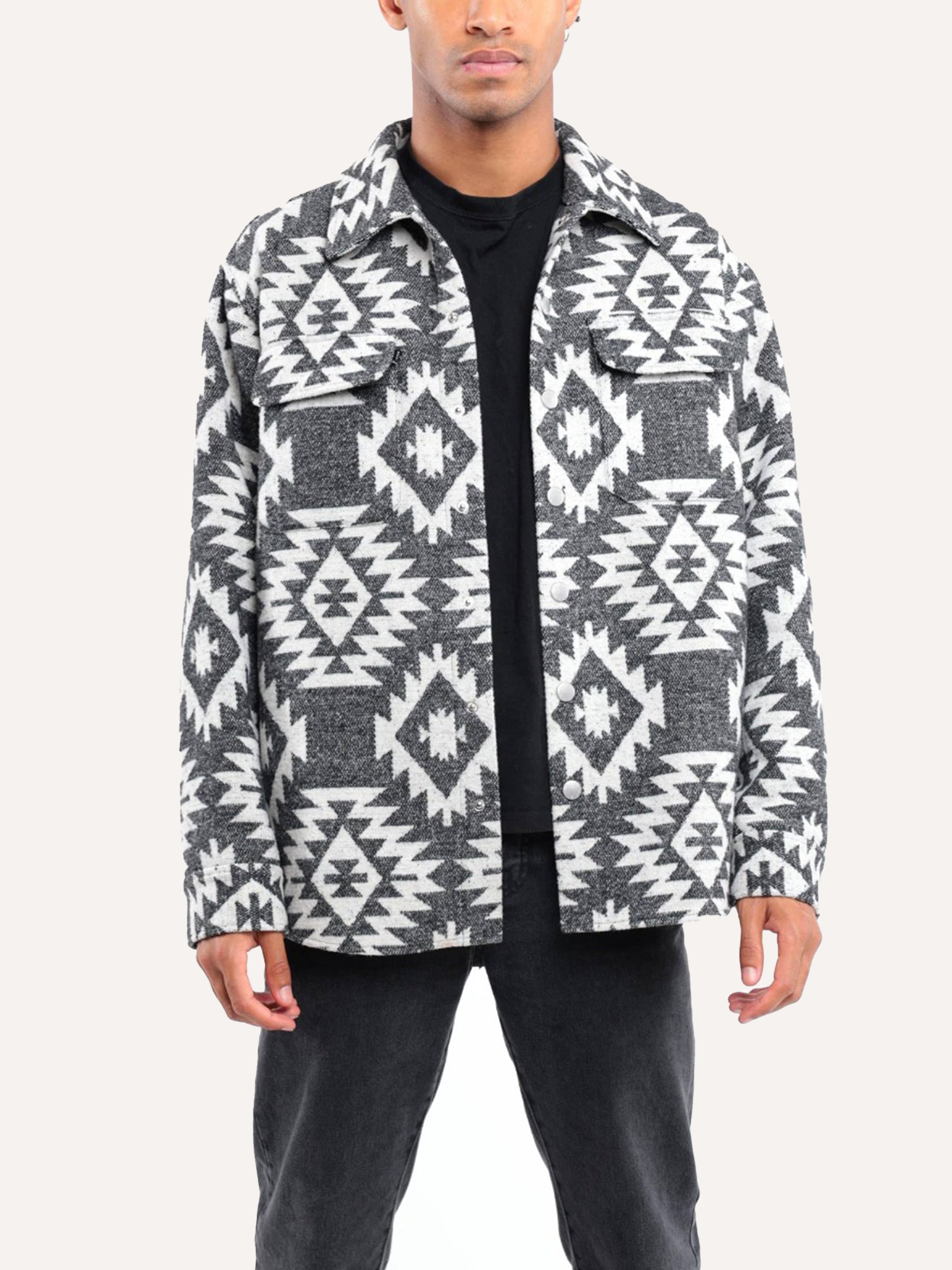 Aztec print coat jacket - Morex Custom