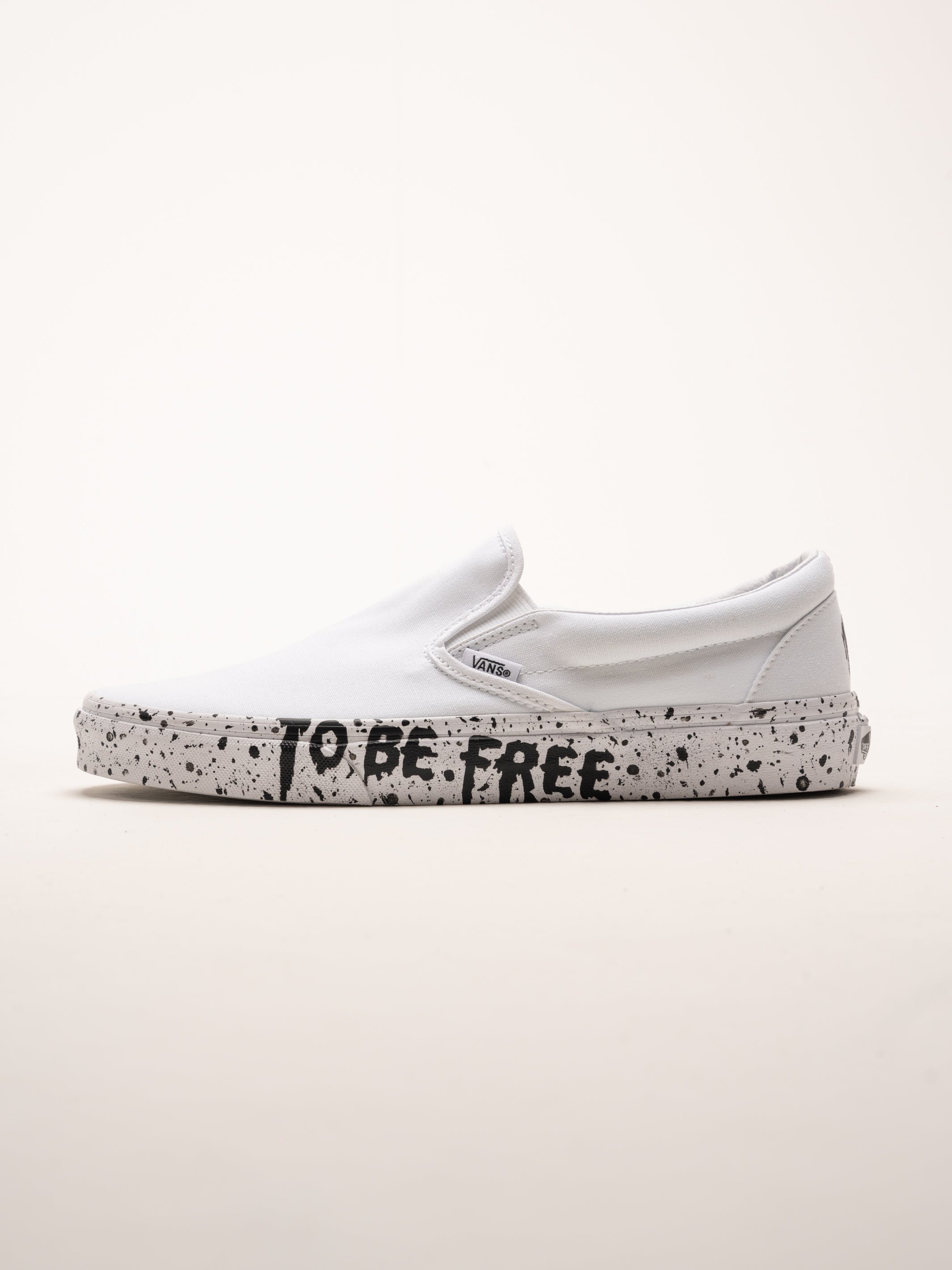 Chaussure Vans Blanche Slip on Custom