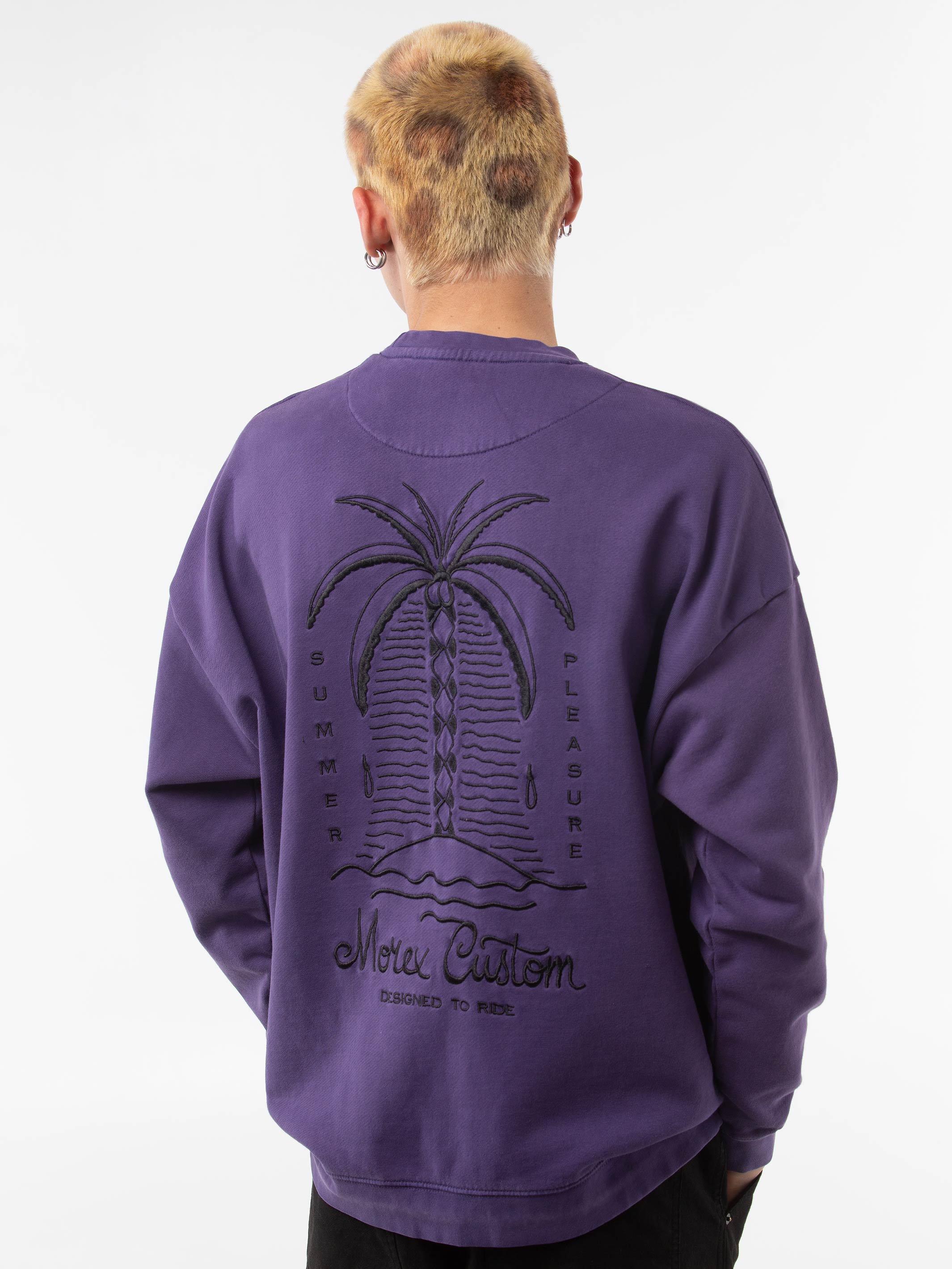 Sweat droit col rond en coton mélangé - S Sweat droit col rond en coton mélangé - S
